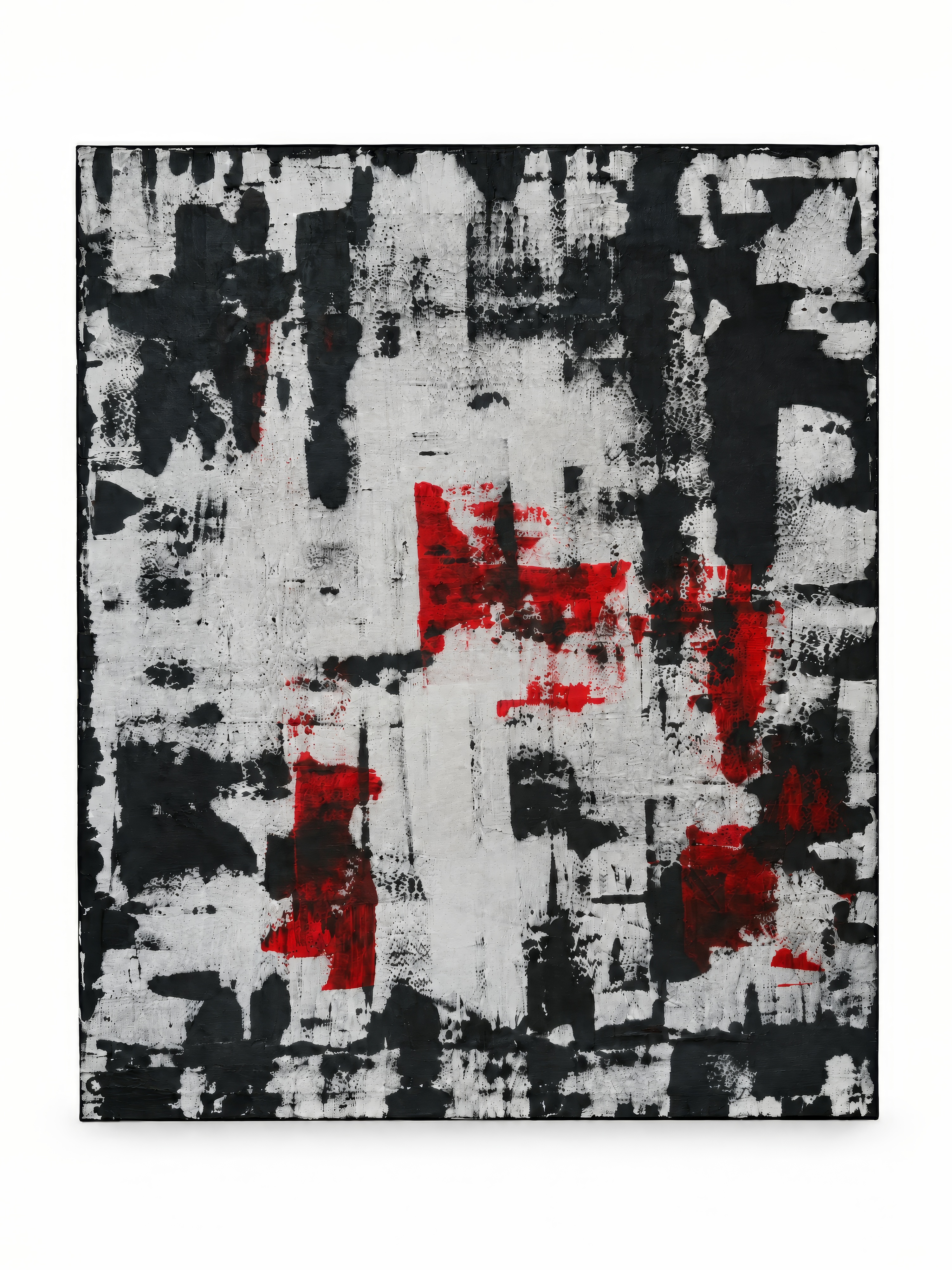 Uncertainty, abstract acrylic painting, 80 by 80 centimetres